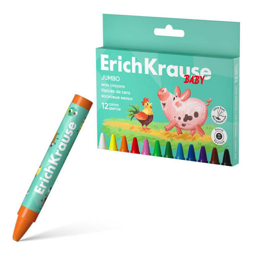 Picture of ERICHKRAUSE BABY JUMBO WAX CRAYONS X12